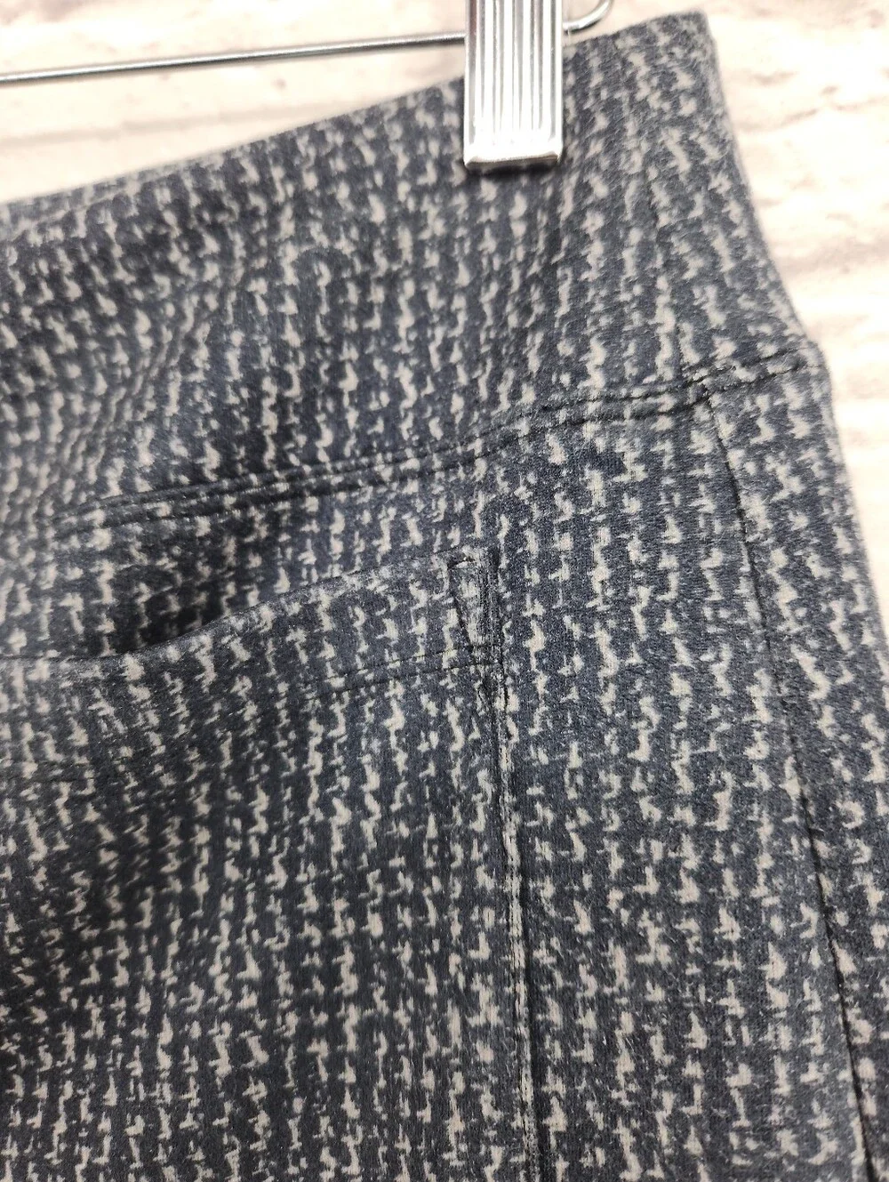Cabi Knit Pull-On Bootcut Pants Medium Gray Black Career Office Stretch Trousers